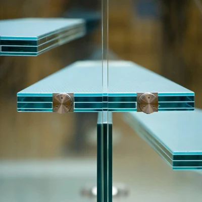 Peldaños de escaleras de vidrio laminado esmerilado antideslizante con certificados de alta calidad y CCC/CE